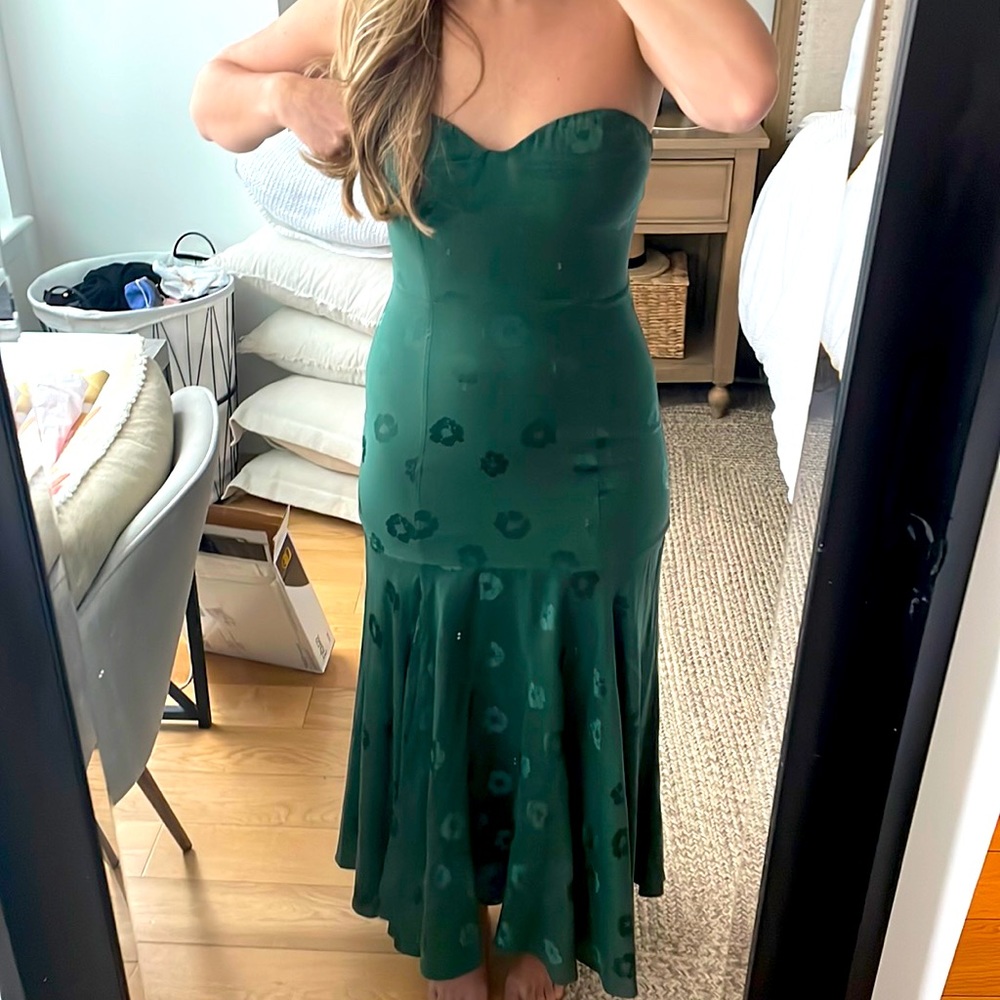 Veronica Beard Annika silk blend floral jacquard midi dress